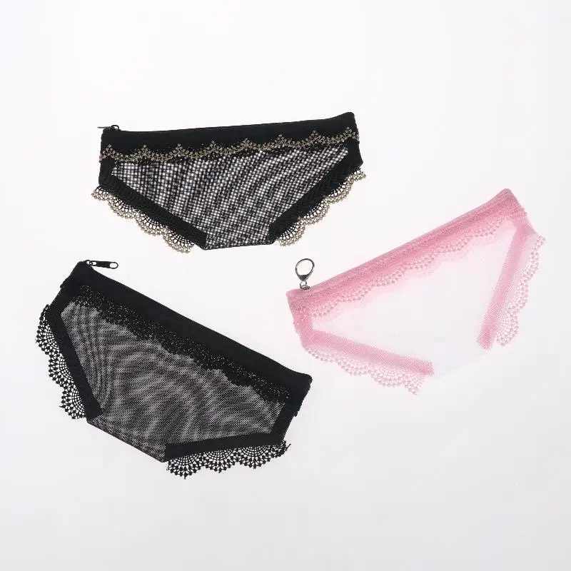 Kosmetiktasche in Slip-Form, Netz-Spitze, Herz-Make-up-Aufbewahrungstasche, Y2K, transparente Kulturtasche, Aufbewahrung für Reisen – Detail 4