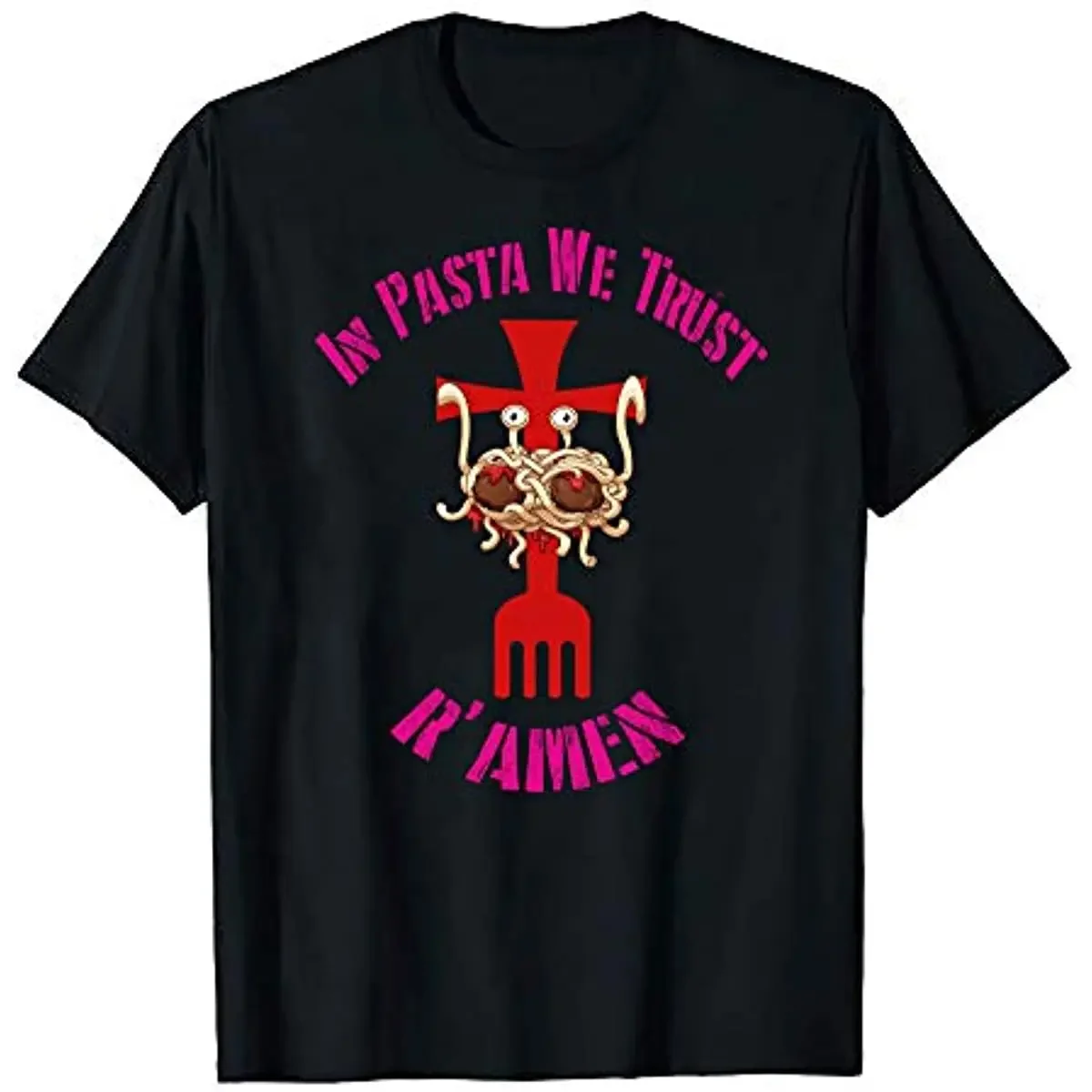 

Funny Design Church of The Flying Spaghetti Monster T-Shirt 100% Cotton O-Neck Short Sleeve Casual Mens T-shirt Size S-3XL