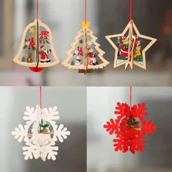 Merry Christmas Gnome Wooden Pendant Christmas Decorations For Home 2024 Christmas Ornament Xmas Navidad Happy New Year Decor