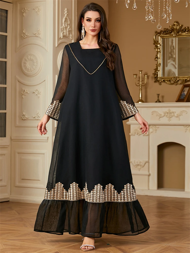 

Ramadan Eid Kebaya Black Abaya Damen Dubai Luxury Islam Muslim African Dresses For Women Long Dress Kaftan Robe Femme Musulmane