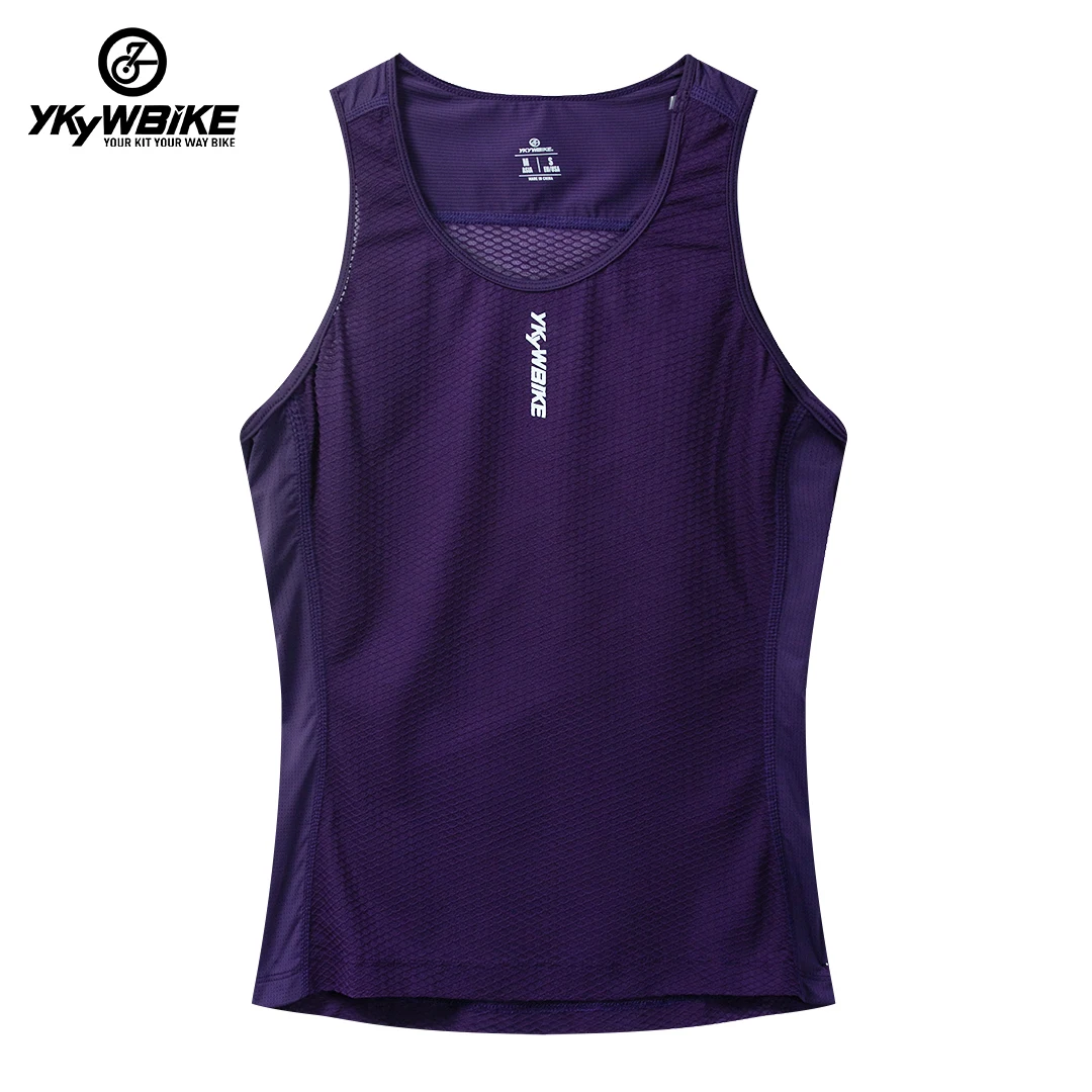 YKYWBIKE Fahrradunterwäsche Damen Team Base Layer Atmungsaktives Jersey Ärmellos Schwarz Weiß Weste Unterhemd Schnell trocknend Elastici