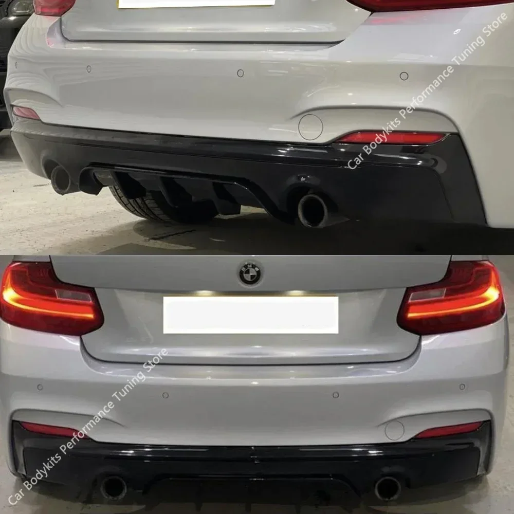 Performance Style Rear Diffuser For Bmw F22 F23 Rear Bumper Lip Splitter 2 Series 230i M235i M240i 2014-2021 Bodykits Tuning