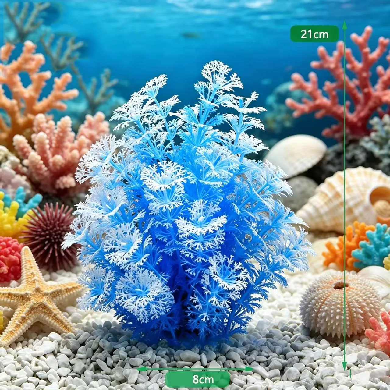 Plastic Artificial Aquarium PVC Plants Decoration Submersible Aquatic Fish Tank Underwater Grass Background Ornament