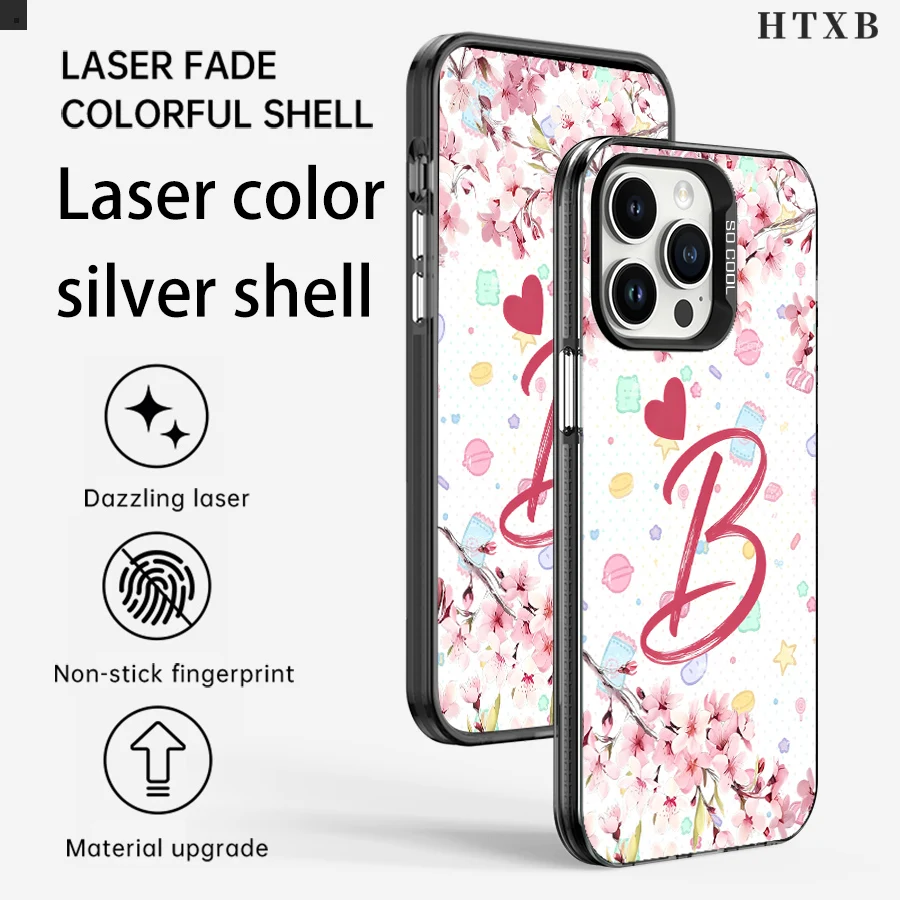 هاتف Cherry Blossom Letter B لهاتف iPhone 17 إلى 11 Pro Max Plus #1