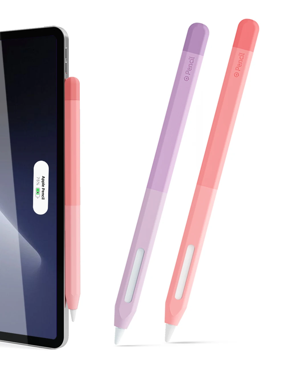 Durable Silicone Case Compatible with Apple Pencil 2nd Generaion Cover,Protective Skin Cover Sleeve with Cap Accessories