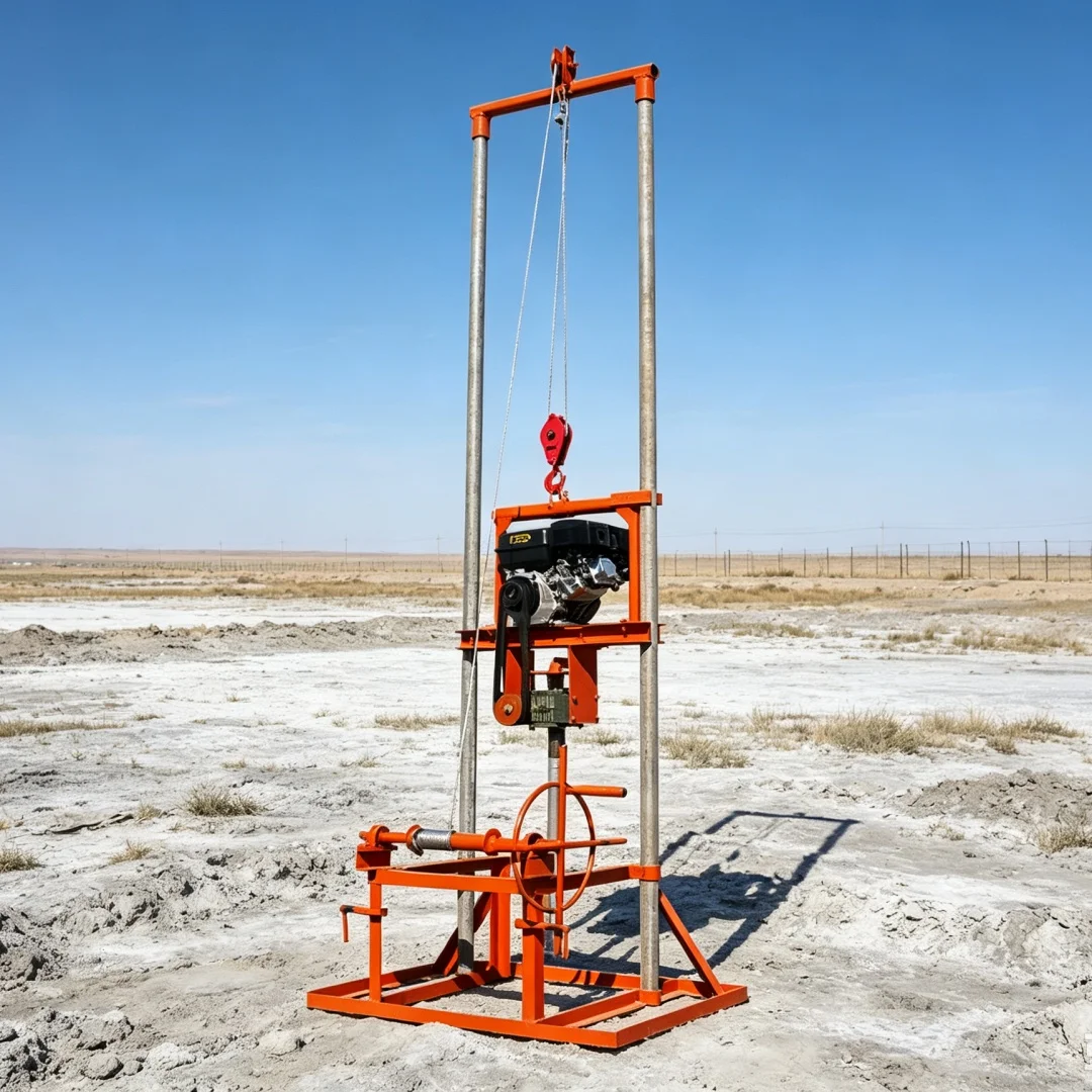 Customized Small Portable Gantry Water Well Drilling Rig, Quick‑disassembly Machine for Rural Household Domestic Water