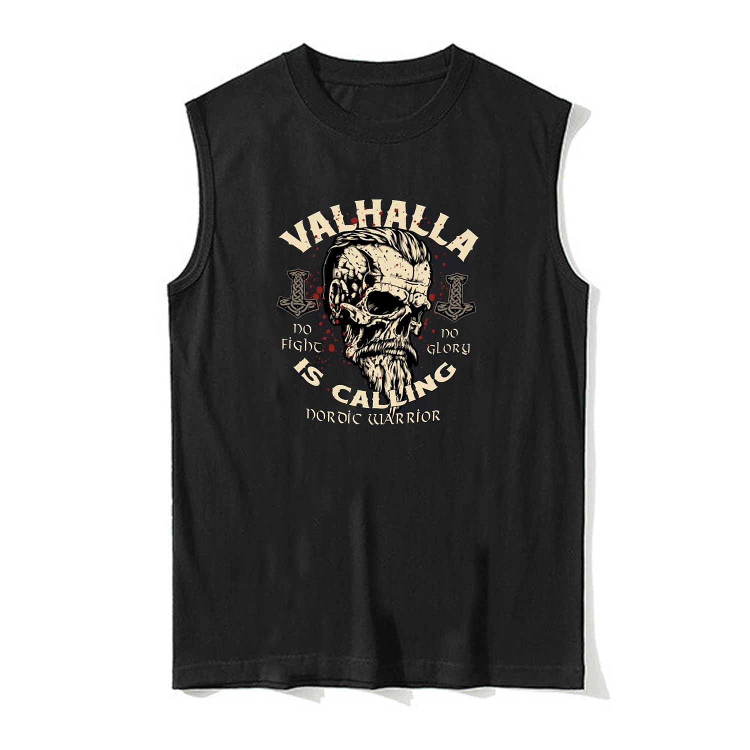 

No Fight No Glory Valhalla Is Calling Nordic Warrior Tank Top New 100% Cotton O-Neck Vests Summer Casual Mens Sleeveless T-shirt