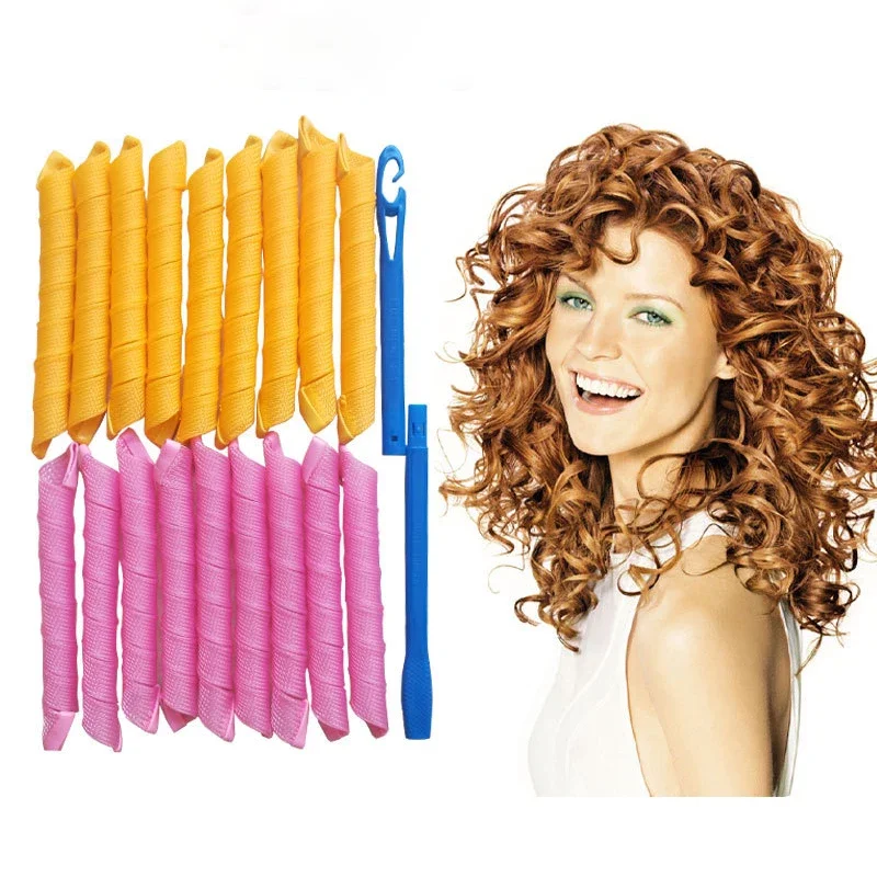 

Heatless Hair Curler 10/12 pcs No Heat Hair Curls Ribbon Rollers Sleeping Soft Headband Hair Curlers Woman Hairs Styling Tools