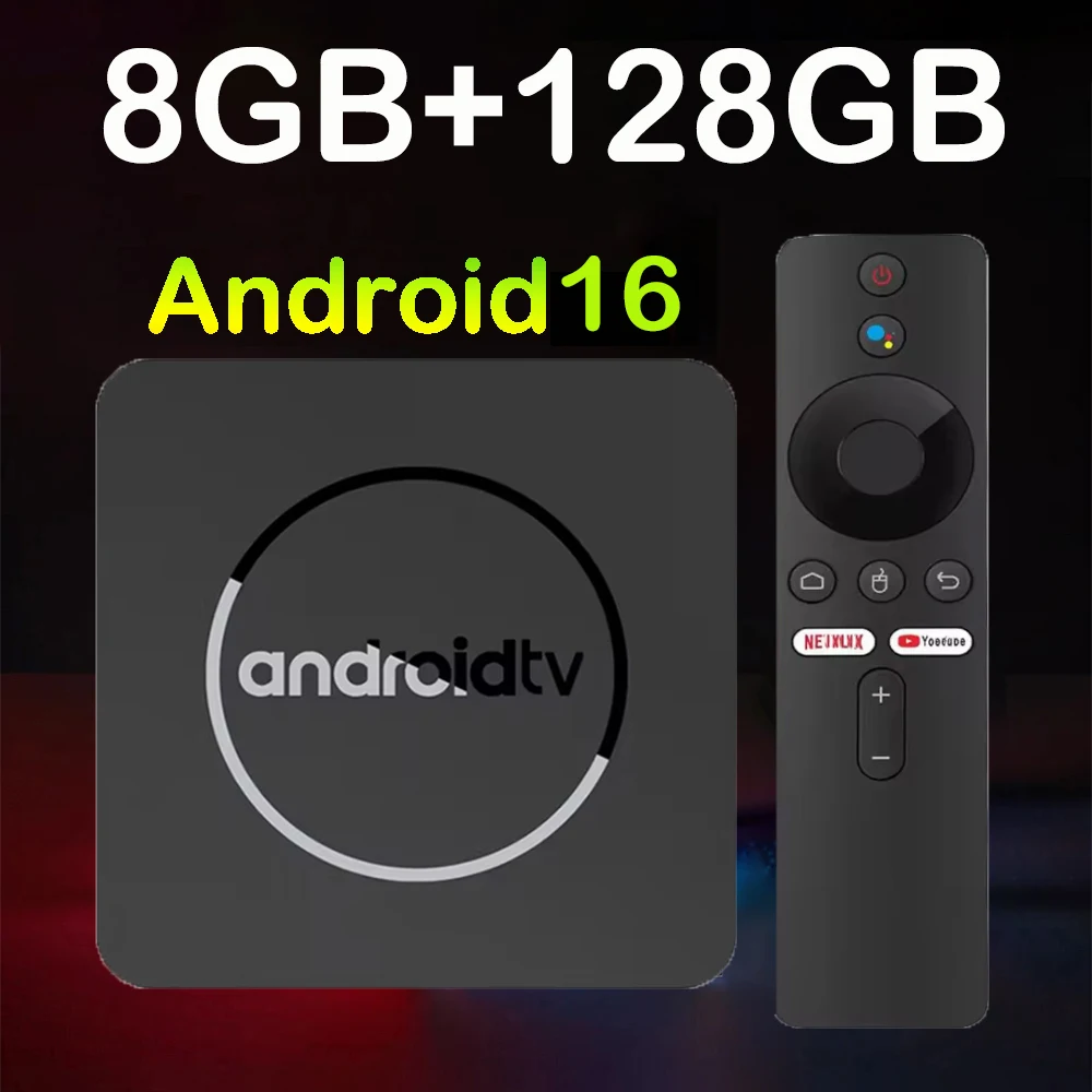 

Q10 Smart TV Box 2026 Android 16 8K Allwinner H313 Google Assistant Media Player Wifi BT6.0 8GB 128GB Voice Remote Set Top Box