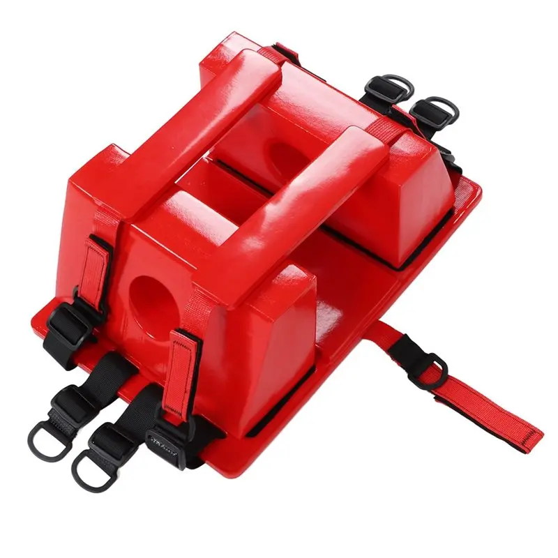 ABIT Waterproof Head Immobilizer For Rescue 4 Straps 2 Round Ear Holes Spine Board Water Based Paint