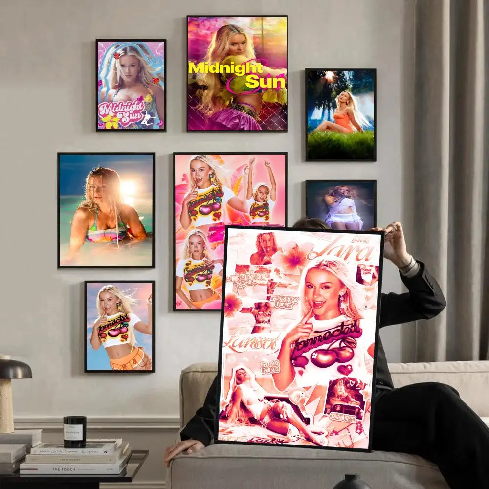 Póster decorativo de la cantante Z-Zara Larsson, pegatinas artísticas para pared, impresión fotográfica para decoración del hogar, sala de estar y pasillo