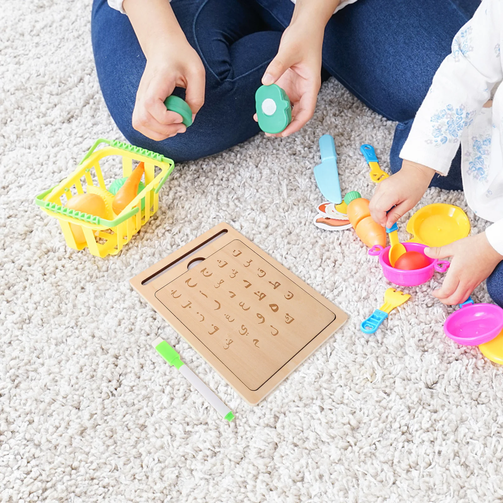 1Set Holz Arabisch Alphabet Tracing Board Natürliche Holz Schreiben Praxis Für Kinder Multifunktionale Lernen Werkzeug Puzzle Spiel