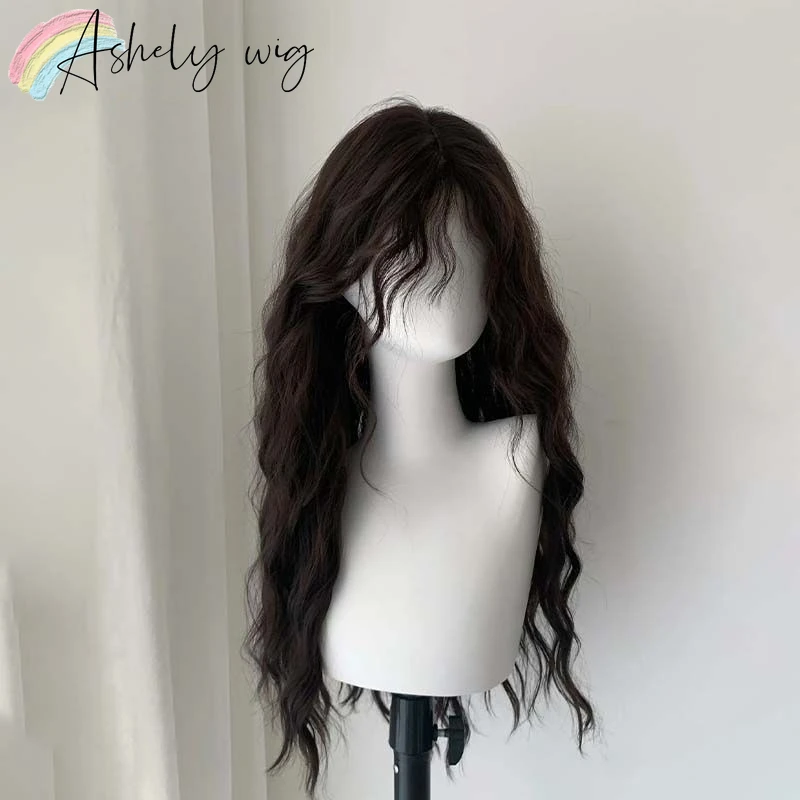 Ashely French Oil Paint-like Wool Curls Long Curly Hair Wig Layered Wig Fluffy Headband Wigs Natural and Daily Synthetic Wigs
