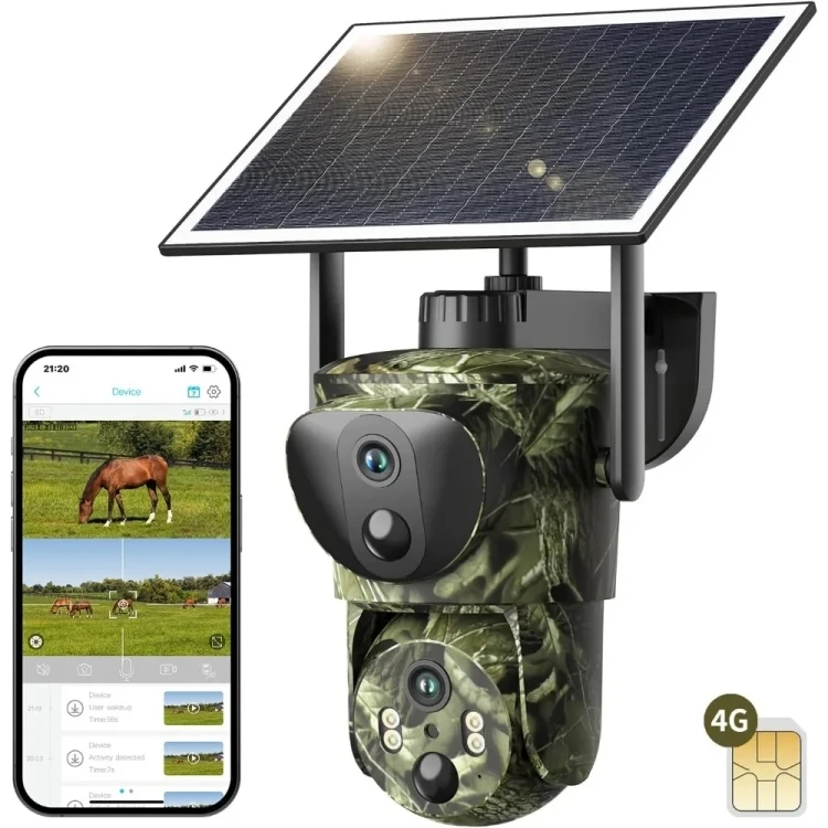

4G Wildlife Trail Camera Night Vision Animal Trap Camera 2.5K Trail Hunting Camera With Wide-angle Lens Ip66 Waterproof