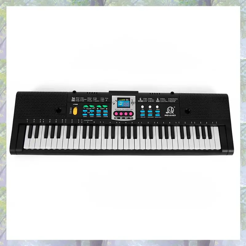 2X MQ 61-клавишное электронное пианино, цифровая музыка, электронная клавиатура, музыкальный инструмент, подарок с микрофоном