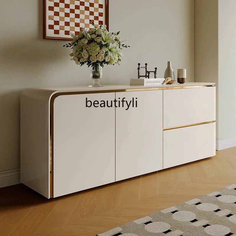 Modern light luxury dining side cabinets enter the door and enter the house, simple living room wall decorative lockers