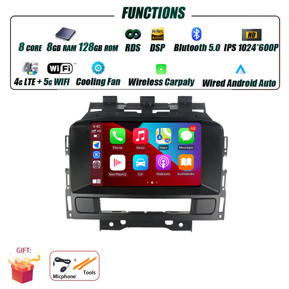 Voor Opel Astra J 2011-2014 Buick Excelle GT XT Radio Carplay Auto Multimedia Speler Intelligent Systeem Android Auto navigatie - afbeelding 1