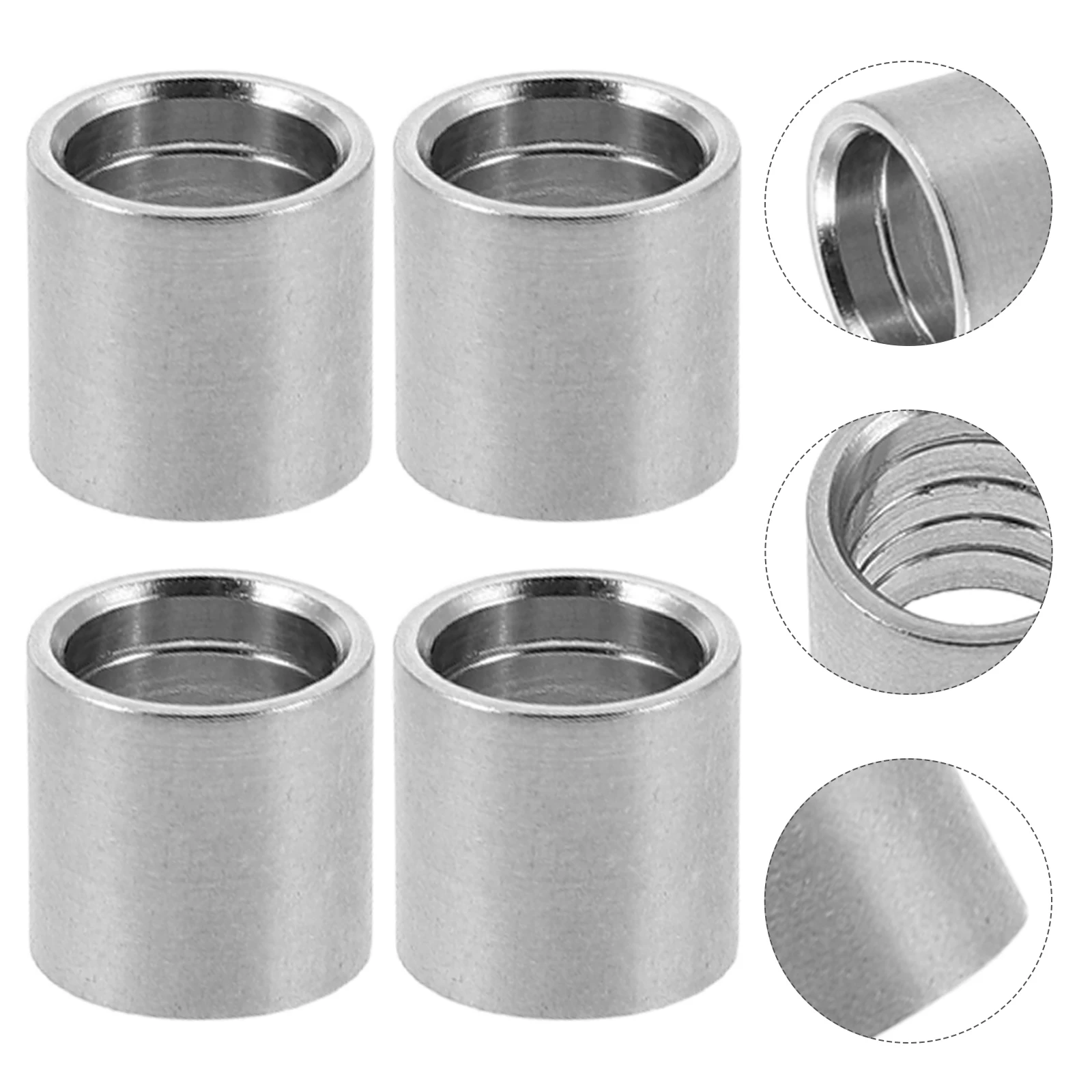 

4pcs Stainless Steel Pool Ferrules Replacement Tips Snooker Billiard Cue Tip Repair Kit Durable Built-In Glue Slot Universal