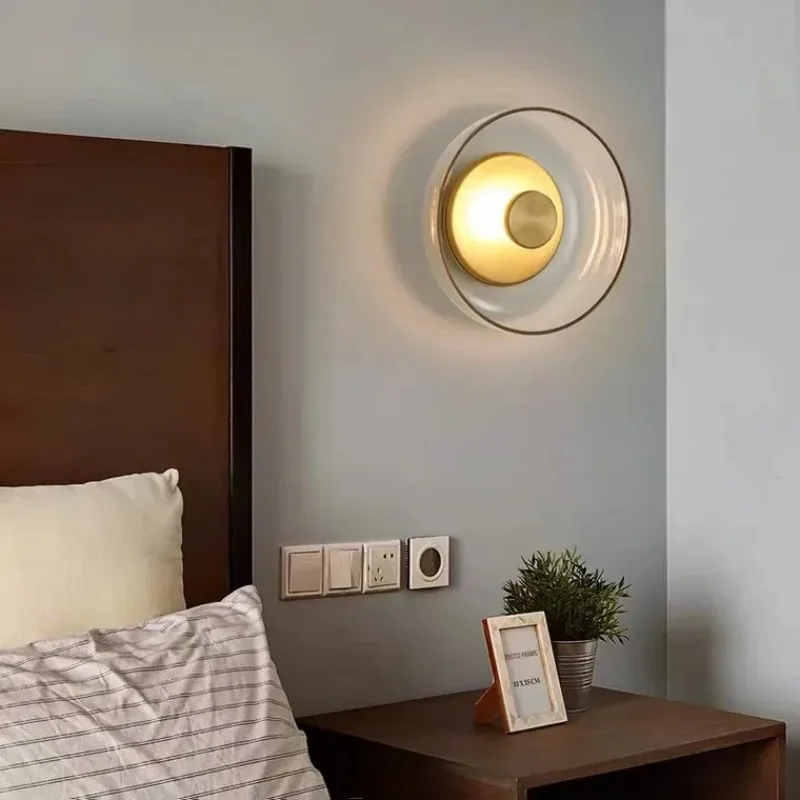 Modern Wall Lamp Glass Led Lighting Bowl Hanging Sconces Nordic Living Bedroom Bedside lamp kitchen Indoor Decor Light Fixtures