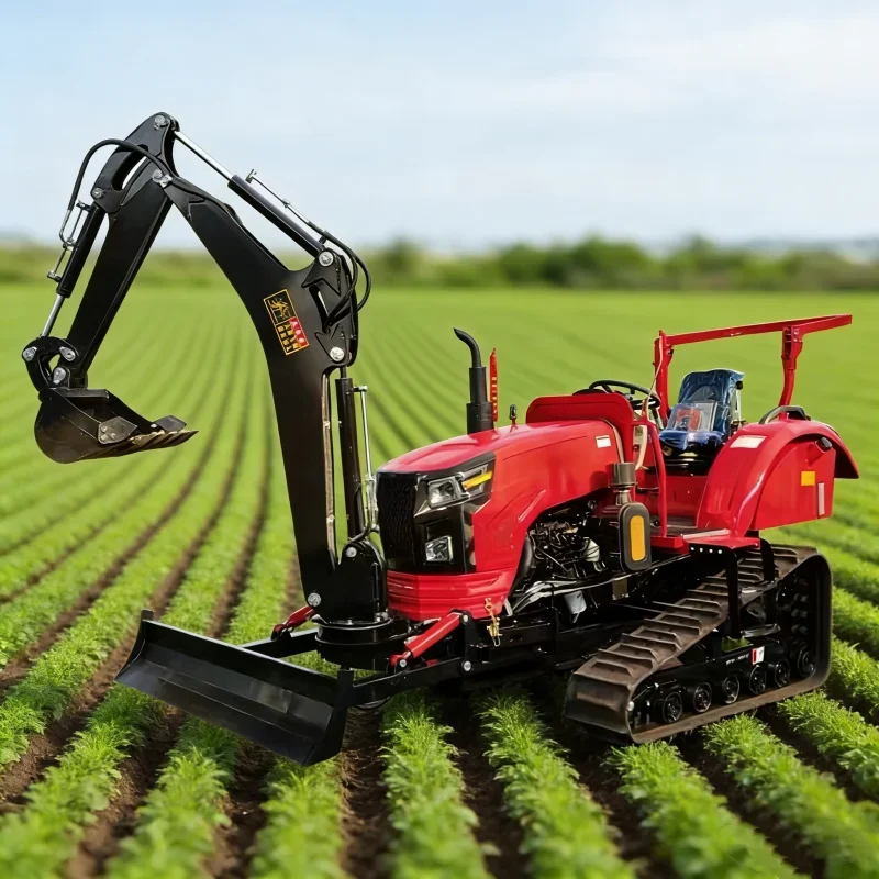 Customized Crawler Tractor 35HP Mini Track Farm Equipped with Multiple Attachments Agricultural Machine for Orchard Farmland