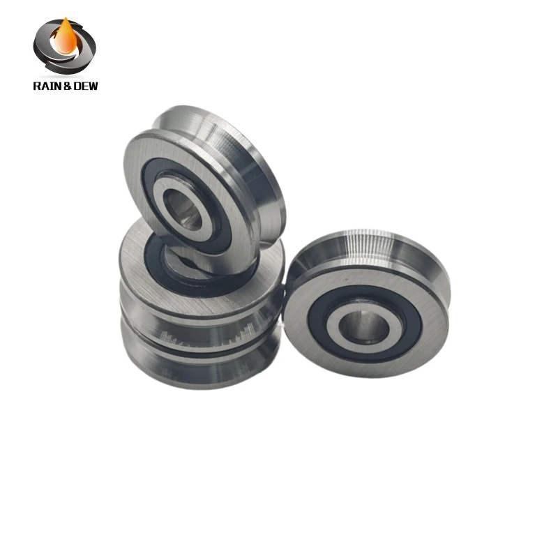 2PCS V10371214ZZ 10X37X14 mm V Nut Kugellager Guide Track Rlooer Lager