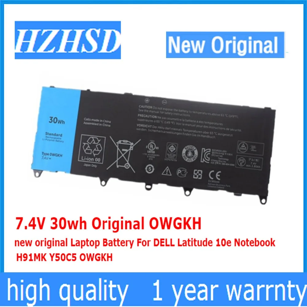 7.4V 30wh Original OWGKH new Laptop Battery For DELL Latitude 10 ste2 Notebook  H91MK Y50C5 0WGKH