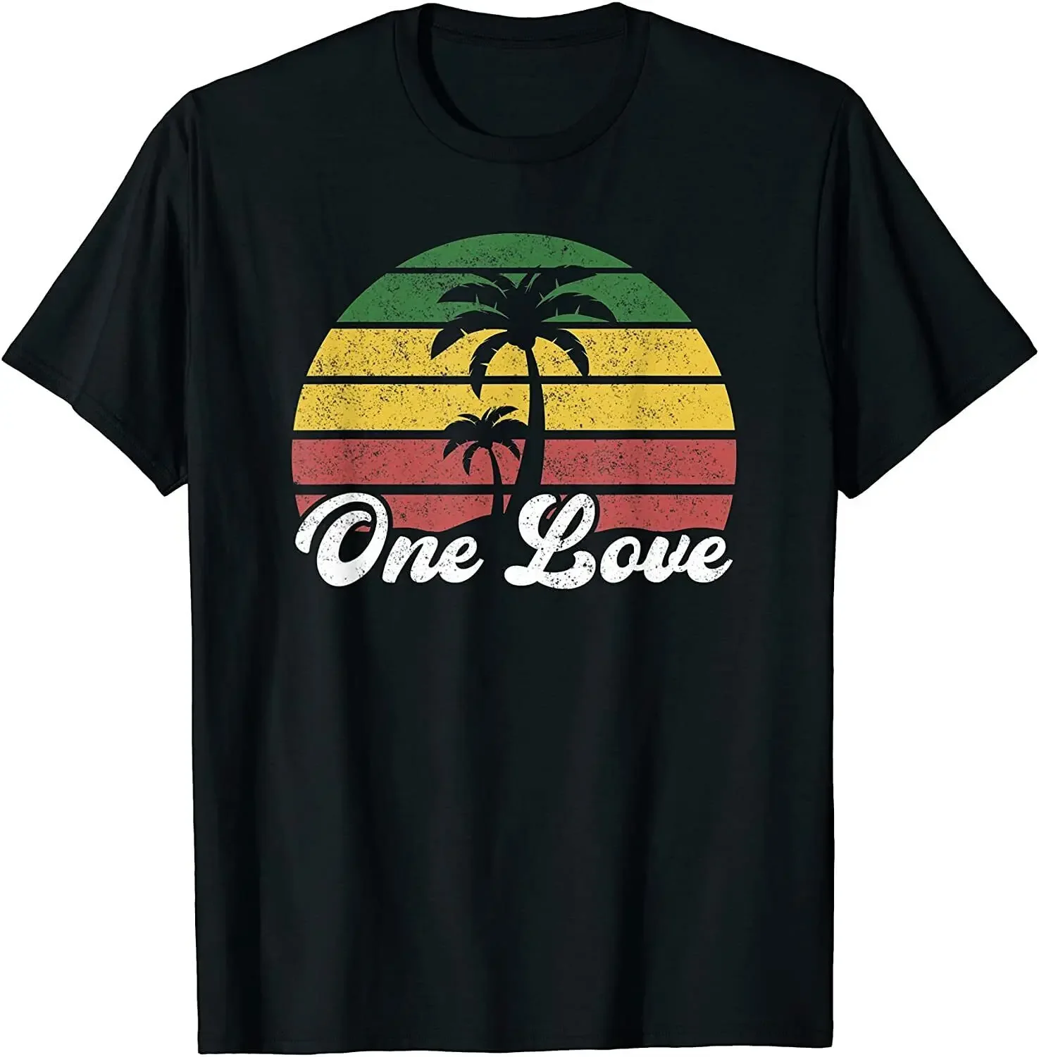 НОВАЯ ЛИМИТИРОВАННАЯ МУЖСКАЯ ФУТБОЛКА Jamaica One Love Reggae Caribbean Music Rasta Rastafari