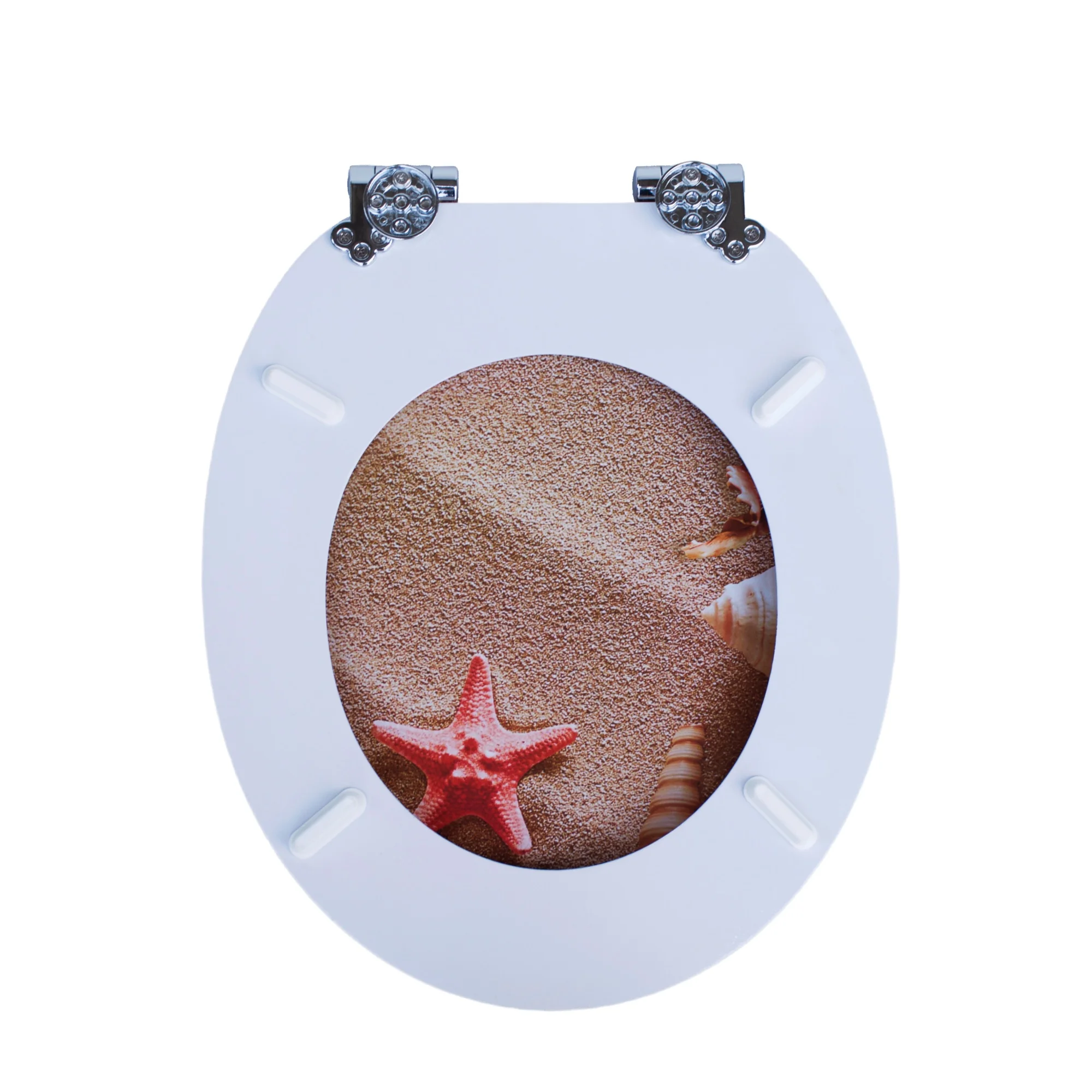 SAINOS WC-Sitz mit Soft-Close-Funktion, WC-Sitz aus Holz, universeller Toilettensitz, langlebiger, stabiler MDF-Toilettensitz, belastbar bis 190 kg, einfache Installation, Zinklegierungsscharnier, antibakteriell und leicht zu reinigen – Detail 18