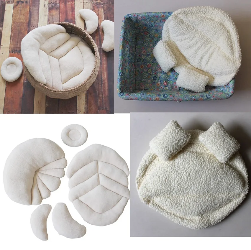 Baby Newborn Photography Props Posing Aids Soft Poser Pillow Pads Basket  Mat Cuhsion Studio Photography Accessries