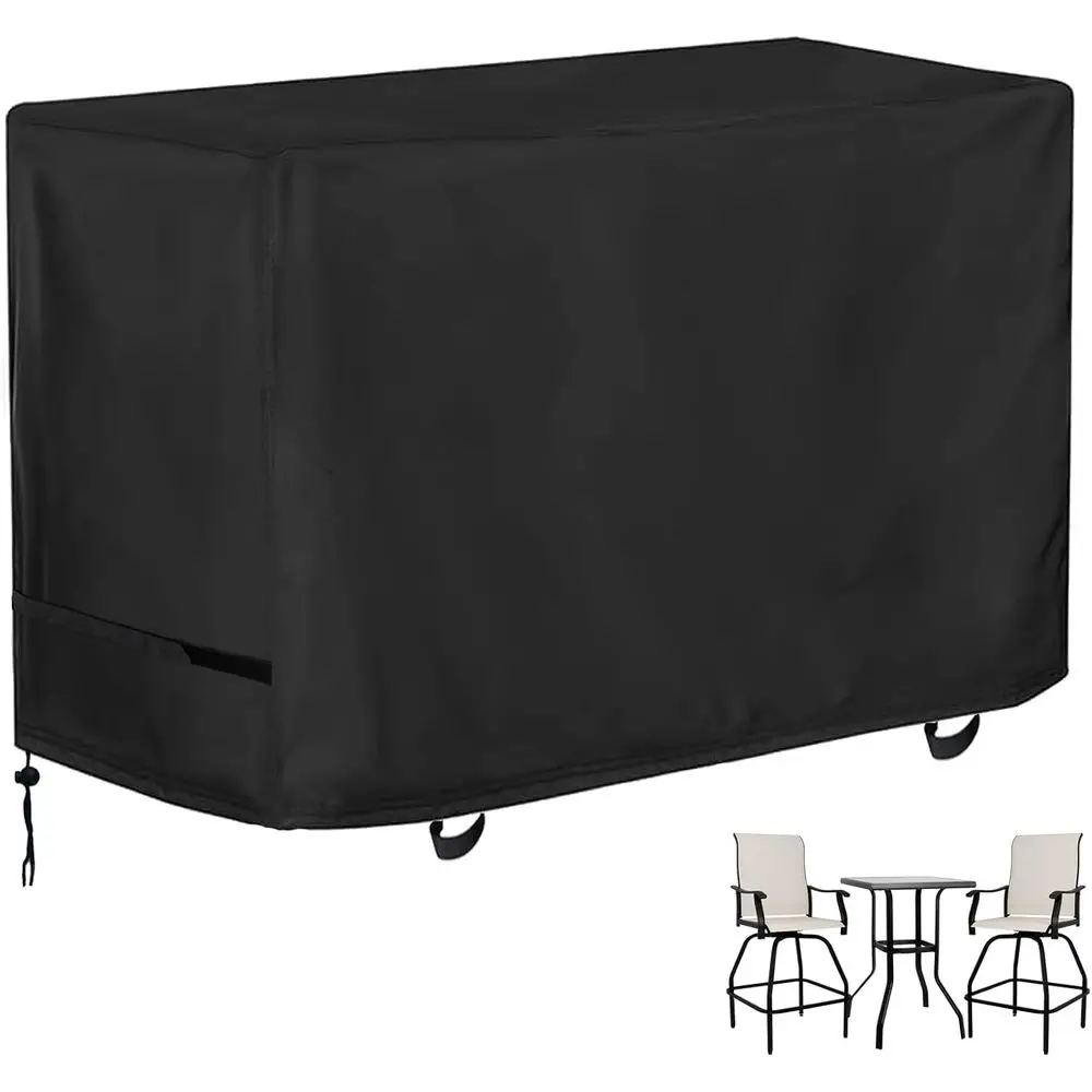 

Всепогодный чехол для высокого бара на открытом воздухе, стол и стулья для бистро из 3 предметов, 70 л x 32D x 47H