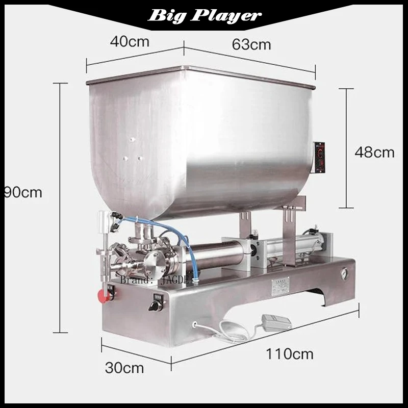 

Large Capacity Stainless Steel 500ml Mayonnaise Filling Machine With Mixer Honey Thousand Island Sauce Packaging Machine