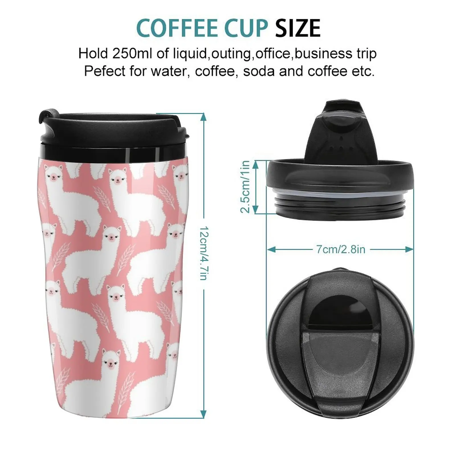 New The Alpacas II Travel Coffee Mug Coffee Cup Espresso Black Coffee Cup