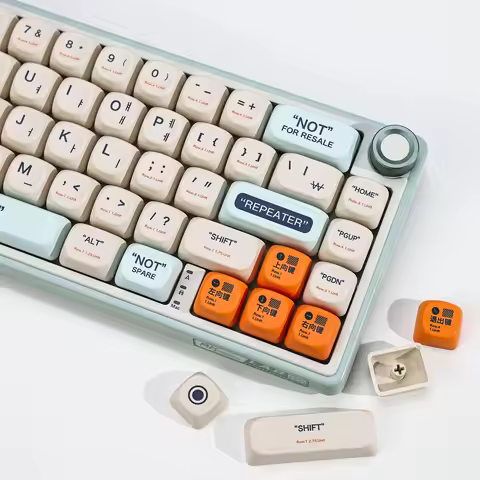 KBDiy Korean KOA Keycaps PBT Keyboard Plastic Theme MOA Keycap for 60 Mechanical Keyboard Custom Retro Key Caps Dye-Sublimation
