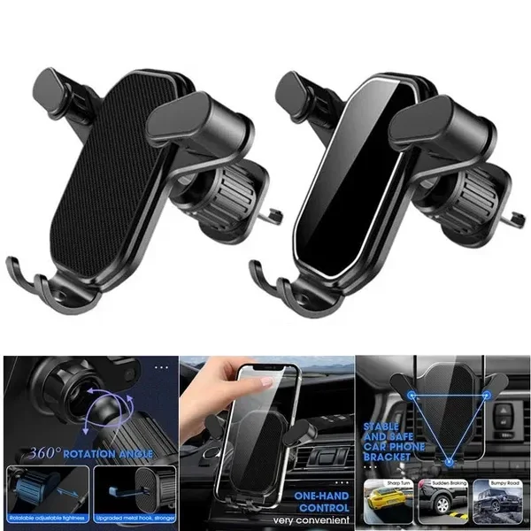 

Universal Car Phone Holder Air Vent Clip Mount Gravity 360 Degree Rotation Car Bracket for IPhone Auto Assesories