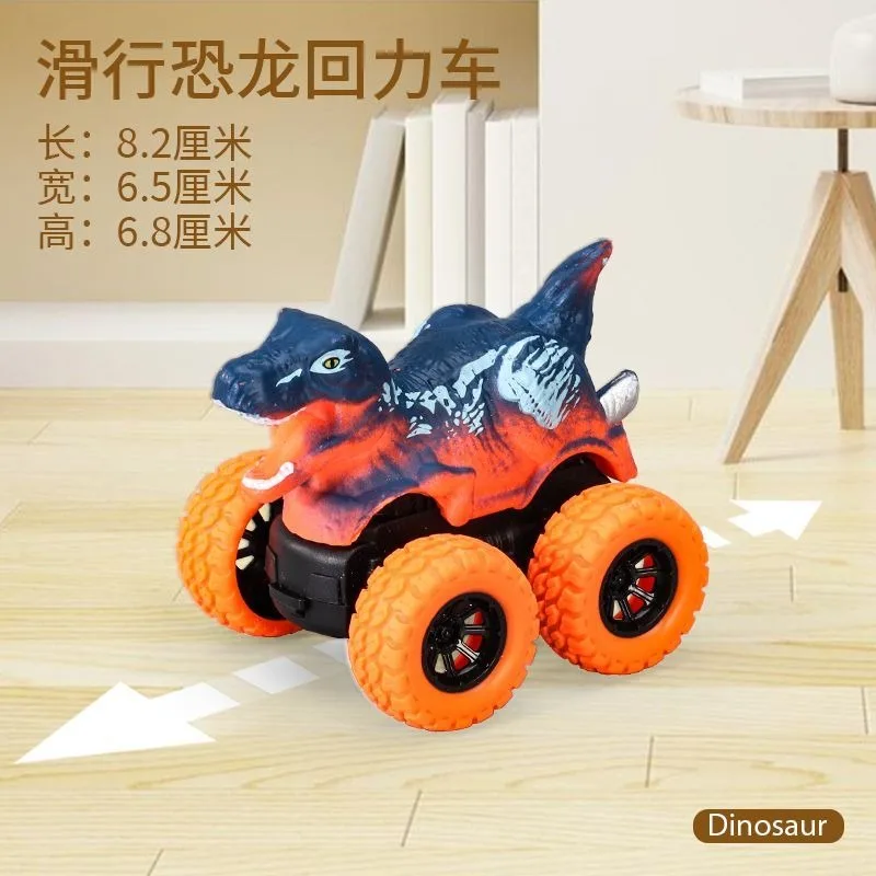 Dinosaurier-Spielzeug zum Zurückziehen, Mini-Monster-LKW-Auto-Spielzeug-Set für Kinder, Kleinkinder, Jungen und Mädchen, Geschenke