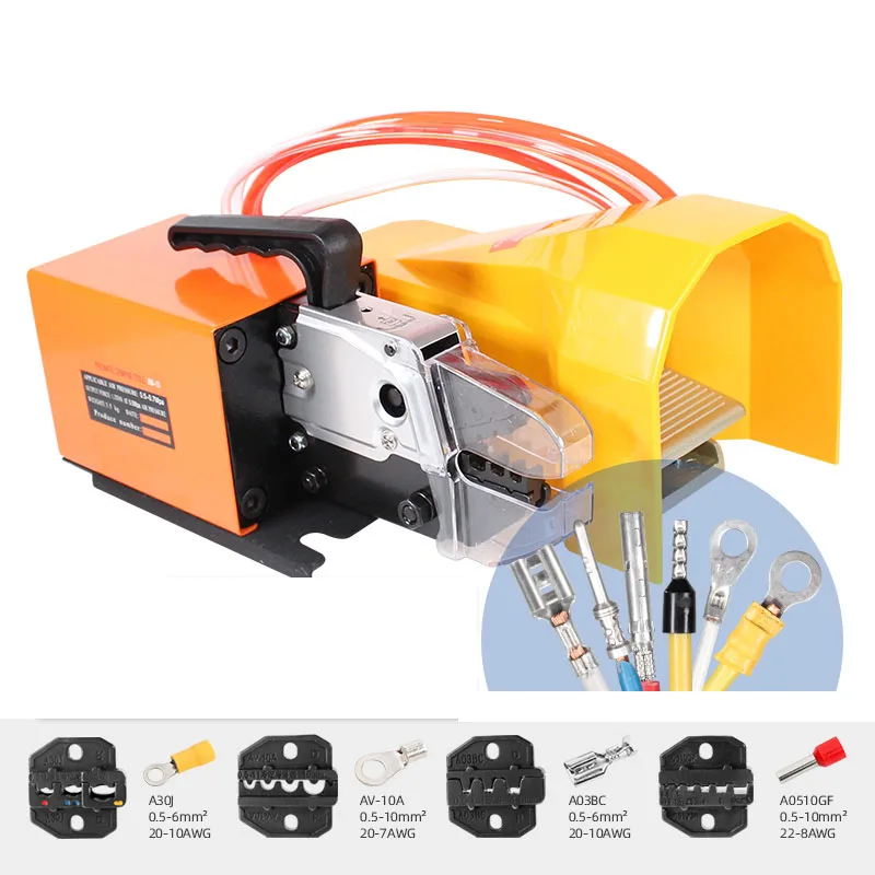 Electric Small Pneumatic Single Terminal Wire Crimper Tools Semi-Automatic Bulk Terminal Crimping Machine AM-10