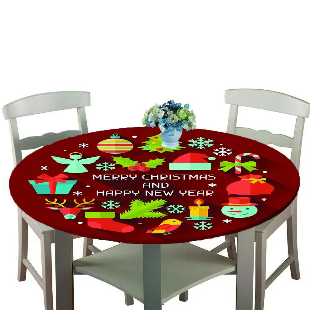 Round Tablecloth Embroidery Round Table Cloths for Party Wedding Home Decorations, Round - 47.24inch