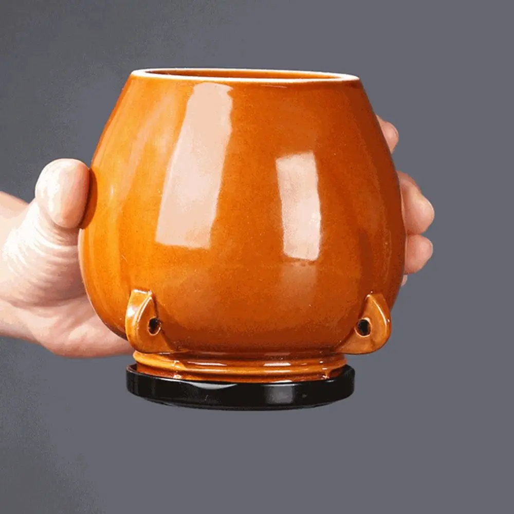 Tarro de pepinillos de cerámica de gran capacidad sellado para mantener el fresco bote de decapado de Kimchi superficie lisa fácil de limpiar cacerola de chucrut para el hogar