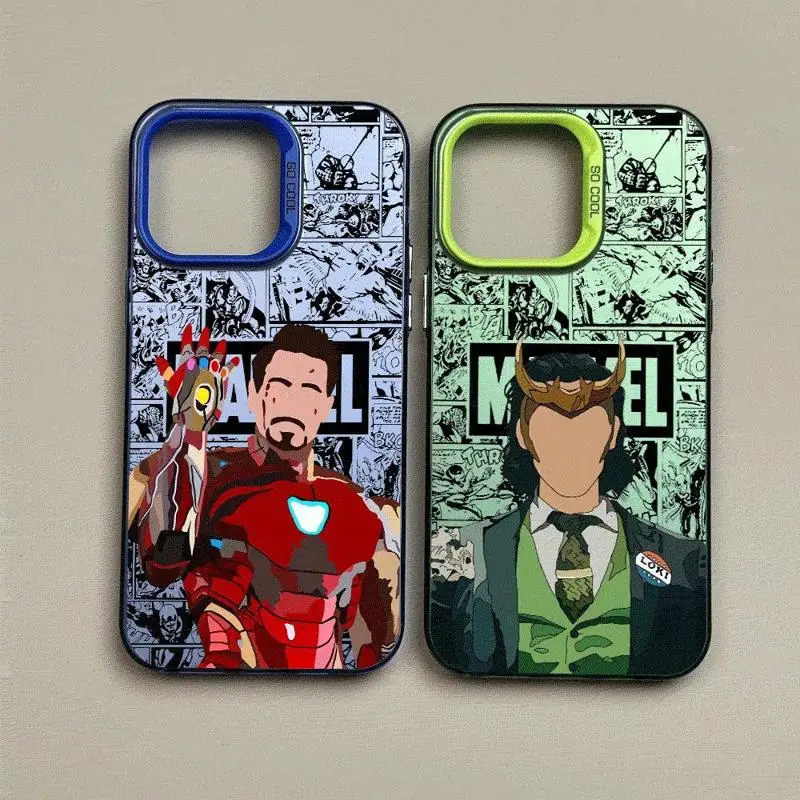 Marvel Iron Man Donnys Loki Case For Apple iPhone 15 11 13 14 Pro Max 12 Silicone 15 Plus 11Pro high-level Matte Phone Cover