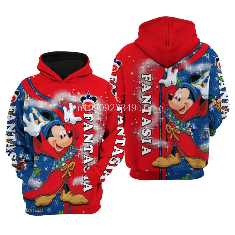 Disney Minnie Mouse Sweatshirt Women Spring Fashion Boys Girls Children Cartoon Hoodies 3D Printing Autumn Casual Men Hoodies