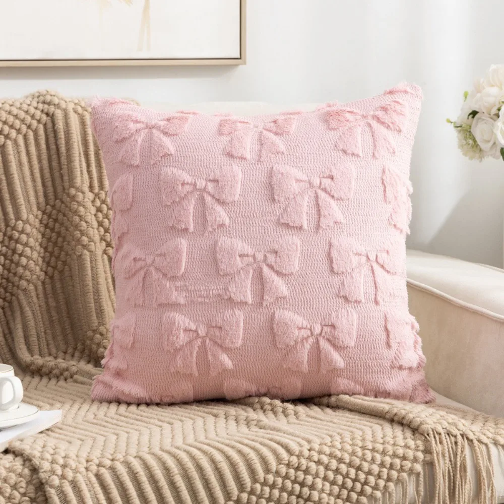 Home Decor Plush Rabbit Throw Pillow Cover Warm 45cm Pillowcase Square Backrest Cover Bedroom