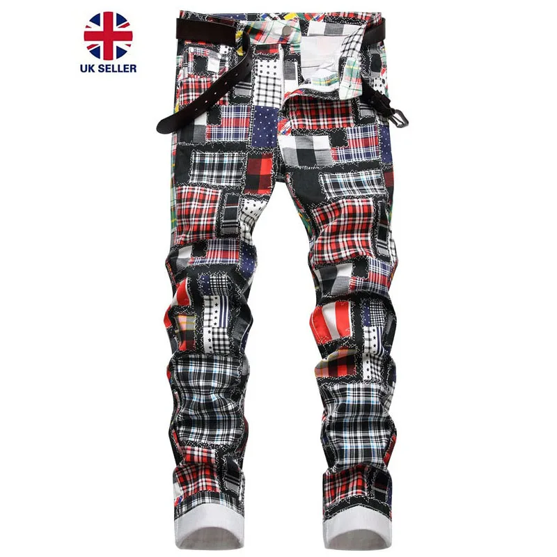 Christmas Pants Xmas Printed Jeans British