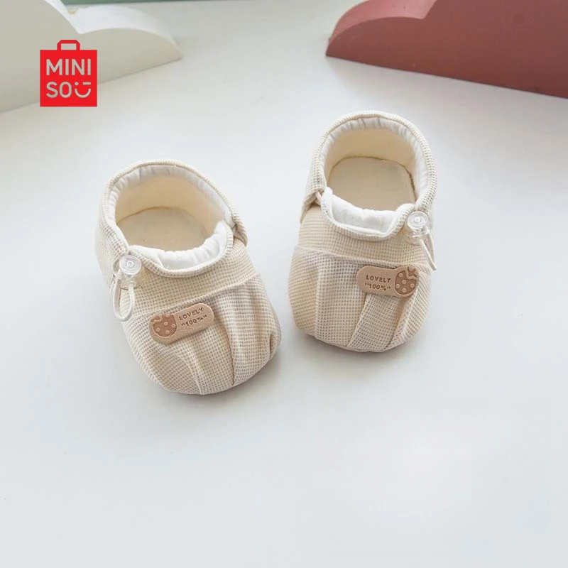 

Miniso 2025 Baby Sock Shoes, Soft Sole Anti-Slip Stay-On Design Unisex First Walkers for Newborns & Infants