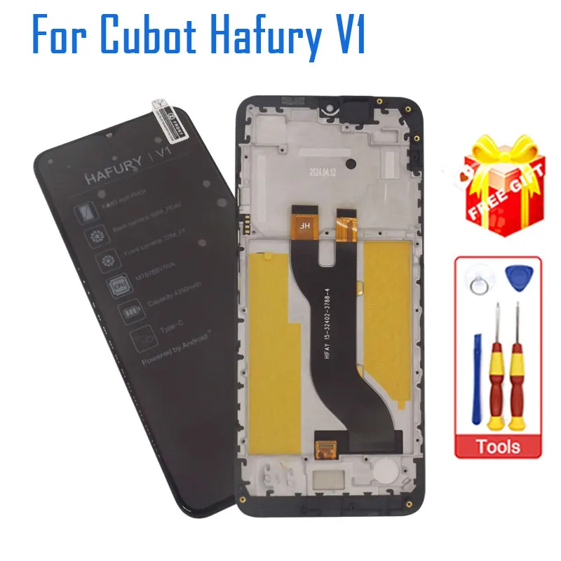 New Original Cubot Hafury V1 LCD Display Touch Screen With Frame Accessories For CUBOT Hafury V1 Smart Phone