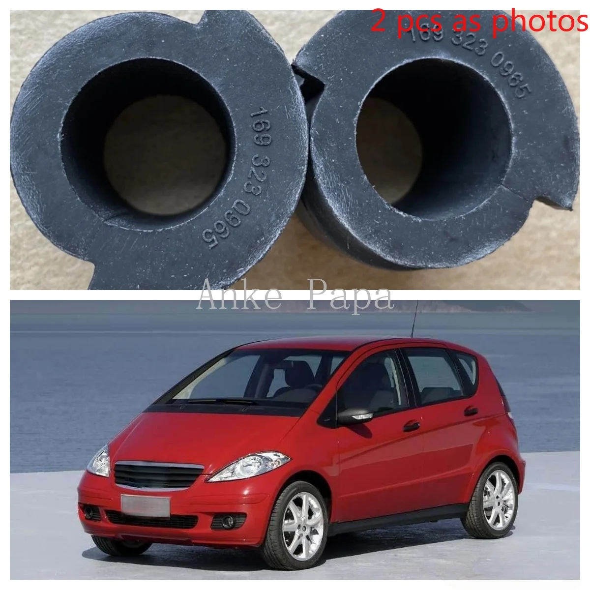 2 Front Stabilizer Sway Bar Bushings 1693230965 for Mercedes-Benz W169 W245 B200