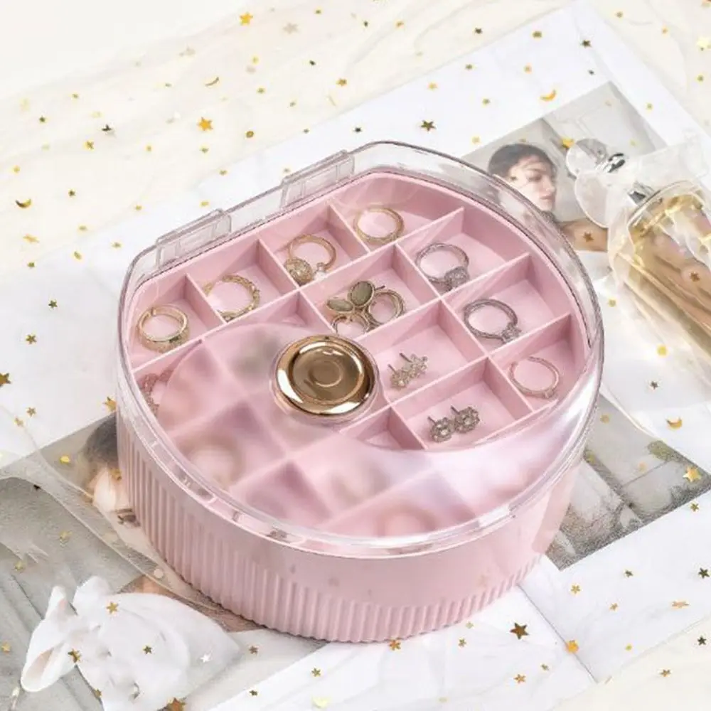 

Plastic Jewelry Storage Box Dustproof Large Capacity Earrings Storage Case Moisture-proof Jewelry Display Box