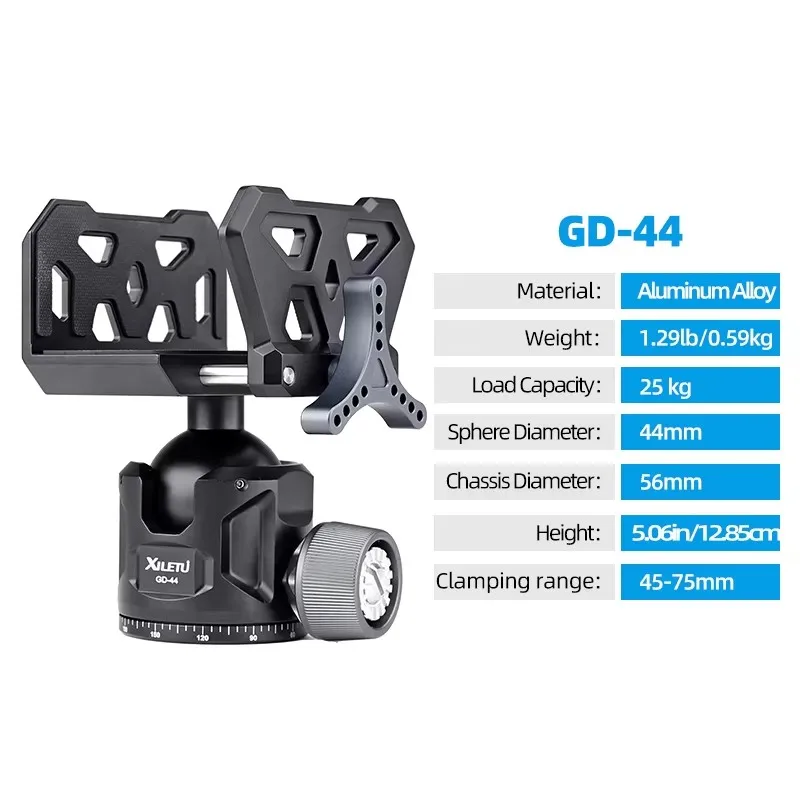 رأس ثلاثي القوائم من سبائك الألومنيوم عالي القوة 35 كجم، مناسب للصيد والرماية، يمكنه تدوير 360 درجة #6