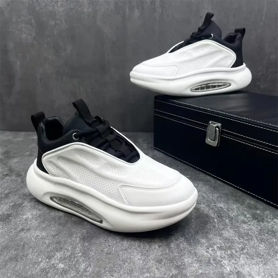

2026 Men'S Casual White Sneakers with Height Increase Breathable Thick Soles Versatile for Running Available at Local Warehouse