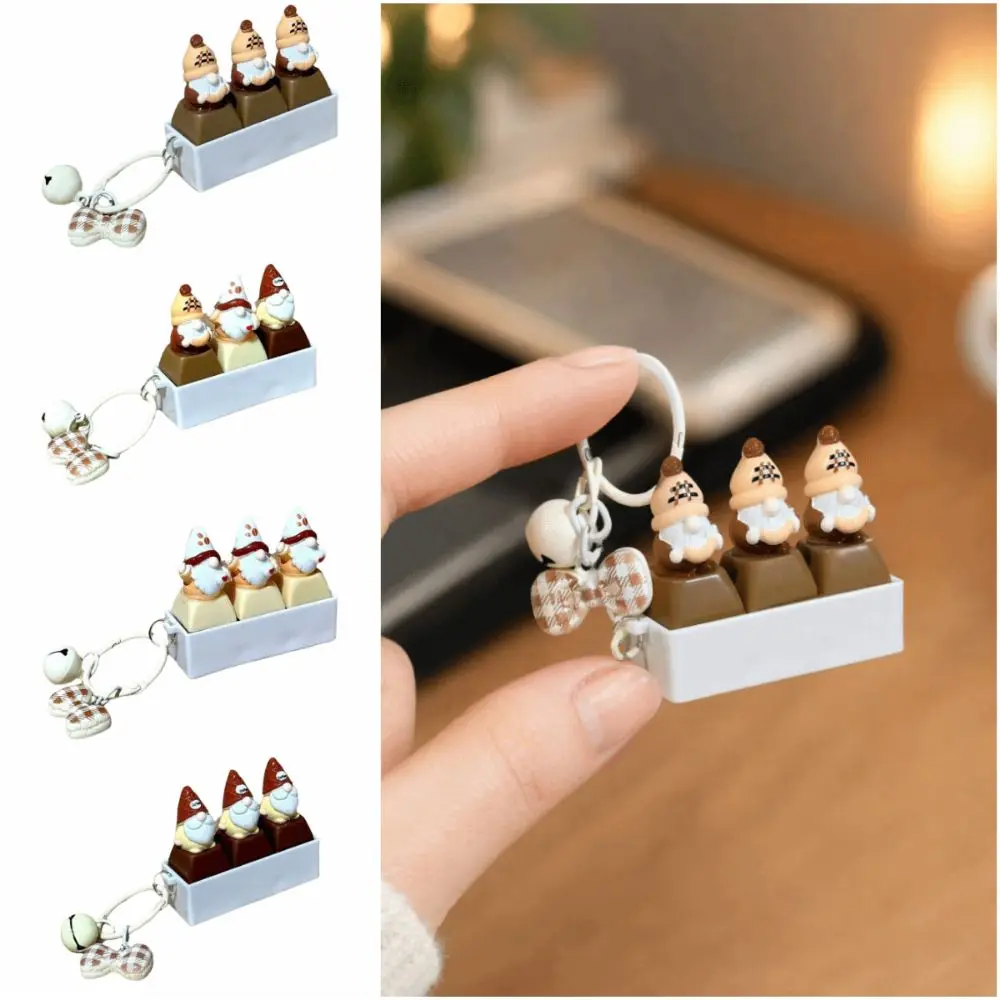 Cartoon Dwarf Keycap Fidget Toy Keychain Silent Axis Keycap Design Keyboard Keycap Keychain Mute Keyboard Key 3 Key Fidget Toy