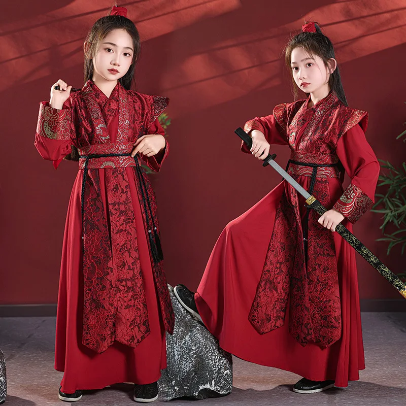 

Children's Hanfu Cosplay Costume Xianxia Style Girl Ancient Costume Chinese Style Stage Performance Costume